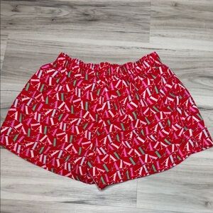 Red Patterned Women's Boxer Shorts size XS